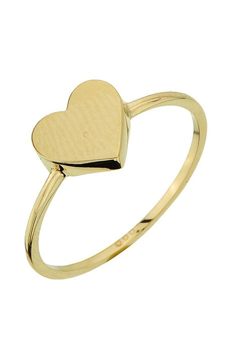 Solid Gold Heart Ring | 14K (585) | 1.14 gr