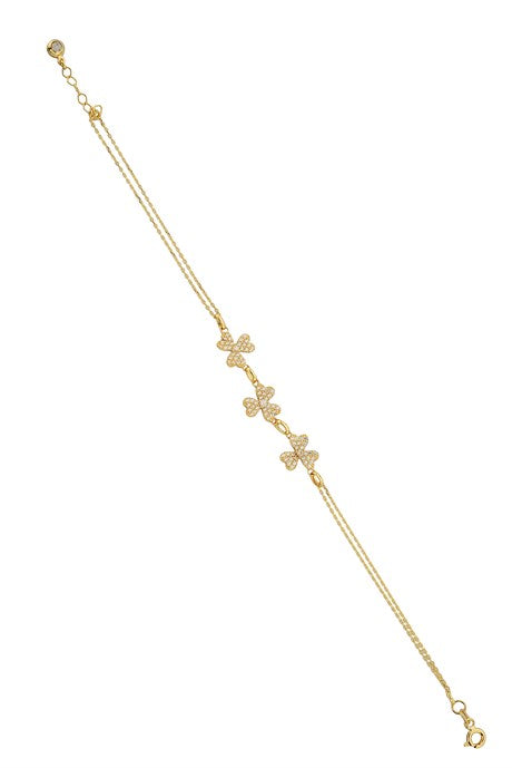 Bracelet Heartil Clover en or massif | 14K (585) | 2,91 grammes