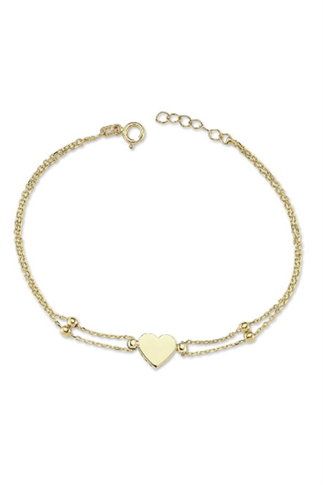 Bracelet coeur en or massif | 14K (585) | 2,17 grammes