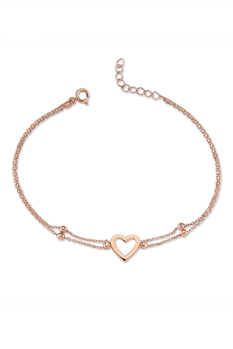 Pulsera de corazón de oro macizo | 14K (585) | 1,89 gramos