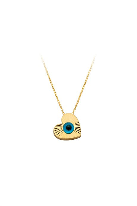 Collier oeil de coeur en or massif | 14K (585) | 1,81 g