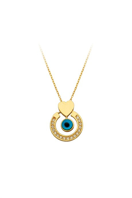 Collier oeil de coeur en or massif | 14K (585) | 2,25 grammes