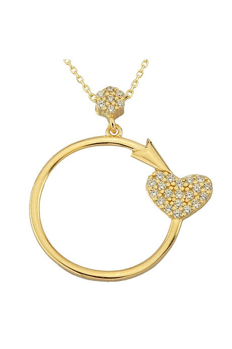 Collier cercle coeur en or massif | 14K (585) | 2,22 grammes