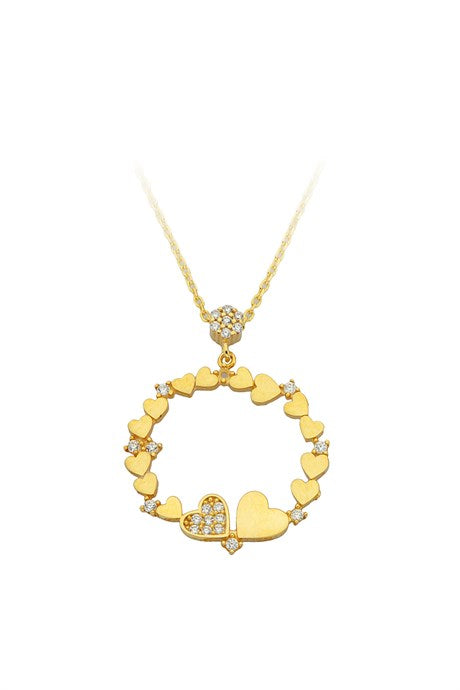 Collier cercle coeur en or massif | 14K (585) | 2,80 gr