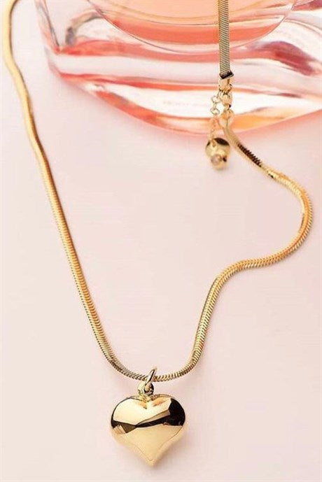 Solid Gold Heart Necklace | 14K (585) | 9.01 gr