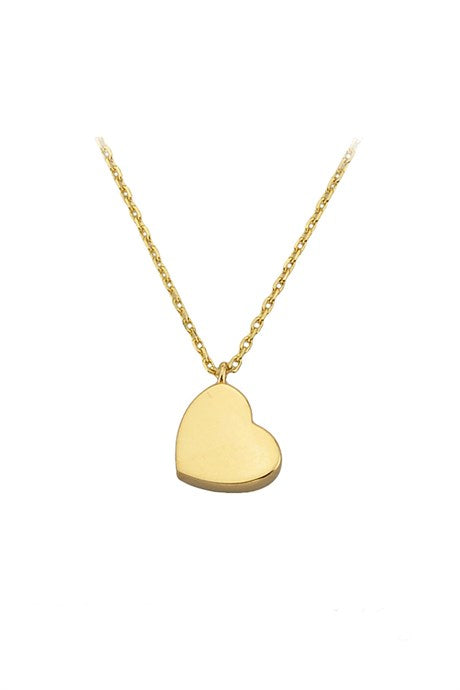 Solid Gold Heart Necklace | 14K (585) | 1.46 gr