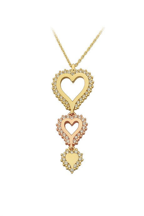 Collier coeur en or massif | 14K (585) | 2,94 grammes