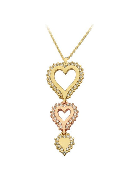 Solid Gold Heart Necklace | 14K (585) | 2.94 gr