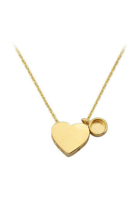 Collar de corazón de oro macizo | 14K (585) | 1,71 gramos