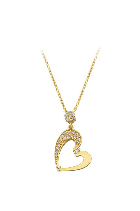 Collier coeur en or massif | 14K (585) | 2,10 gr