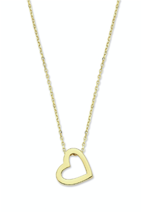 Solid Gold Heart Necklace | 14K (585) | 1.70 gr