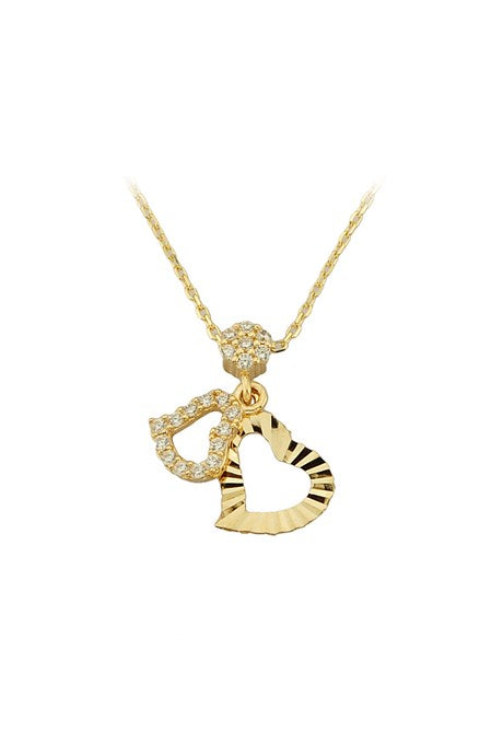 Collar de corazón de oro macizo | 14K (585) | 1,49 gramos