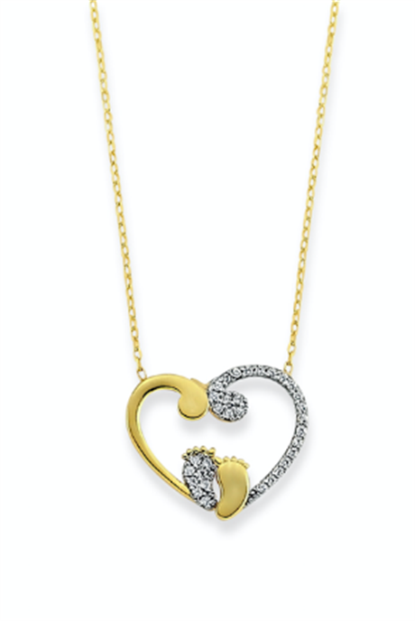 Solid Gold Heart Necklace | 14K (585) | 2.48 gr