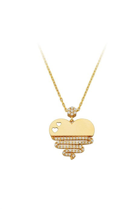 Collier coeur en or massif | 14K (585) | 2,75 grammes