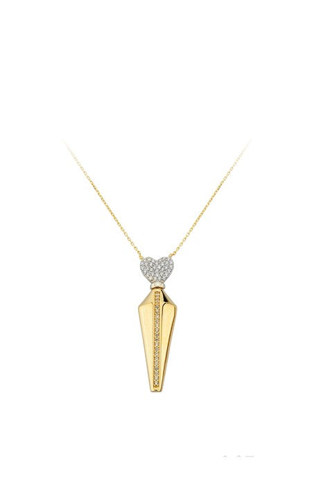 Solid Gold Heart Necklace | 14K (585) | 3.27 gr