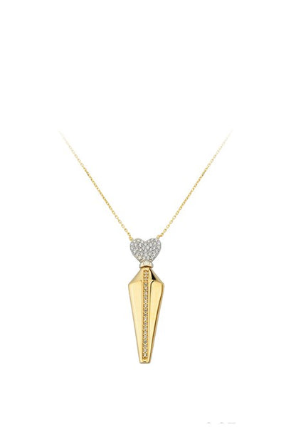 Solid Gold Heart Necklace | 14K (585) | 3.27 gr