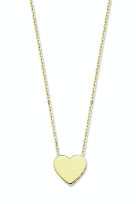 Solid Gold Heart Necklace | 14K (585) | 1.42 gr