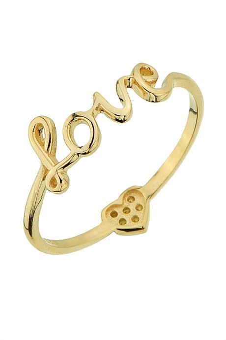 Anillo de amor con corazón de oro macizo | 14K (585) | 1,12 gramos