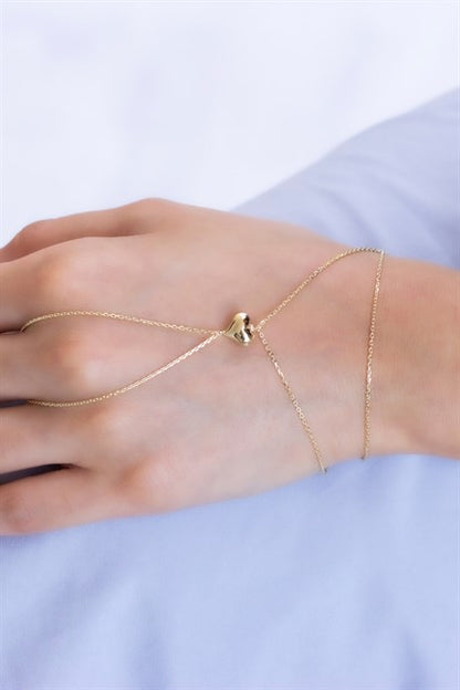 Bracelet coeur en or massif Bashmer | 14K (585) | 2,61 grammes