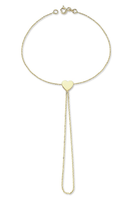 Solid Gold Heart Bracelet Bashmer | 14K (585) | 1.25 gr