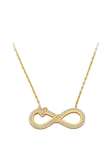 Collier infini coeur en or massif | 14K (585) | 2,35 grammes