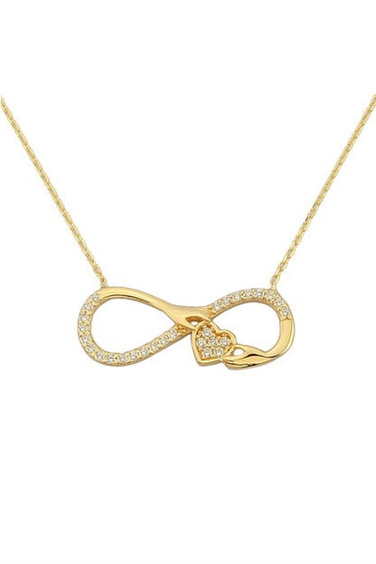 Collier infini coeur en or massif | 14K (585) | 1,93 g