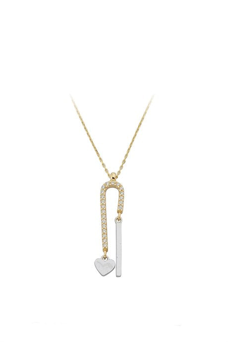 Solid Gold Heart Design Necklace | 14K (585) | 1.97 gr