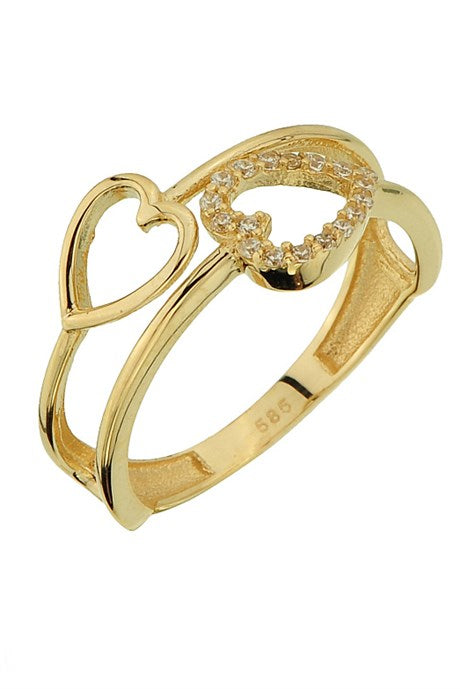 Solid Gold Heart Ring | 14K (585) | 2.08 gr