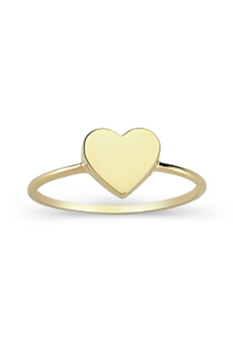 Solid Gold Heart Ring | 14K (585) | 1.10 gr