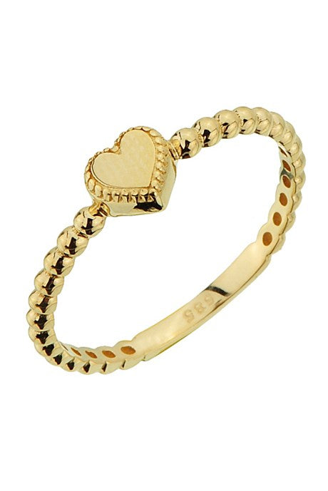 Anillo de corazón de oro macizo | 14K (585) | 1,20 gramos