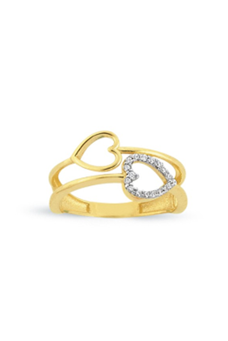 Bague coeur en or massif | 14K (585) | 2,10 gr