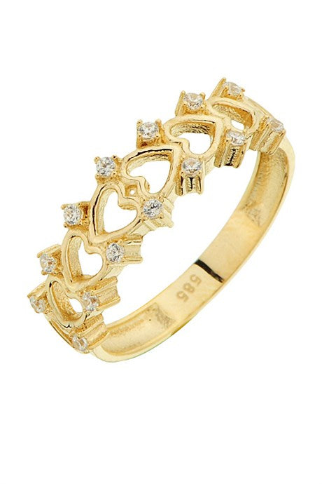 Solid Gold Heart Ring | 14K (585) | 2.23 gr