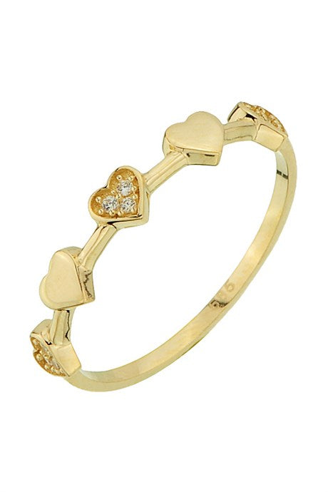 Bague coeur en or massif | 14K (585) | 1,15 gr