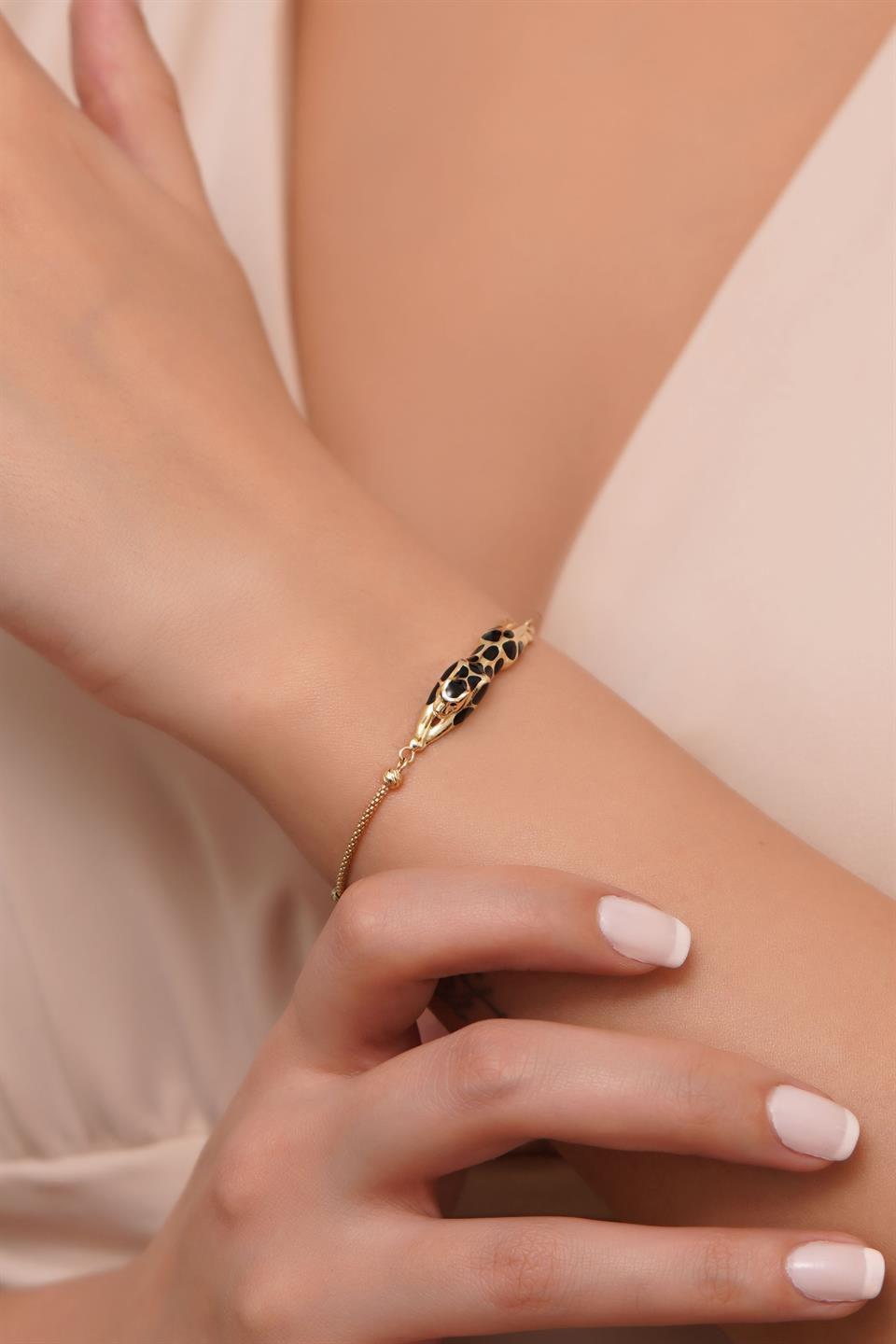 Solid Gold Tiger Bracelet