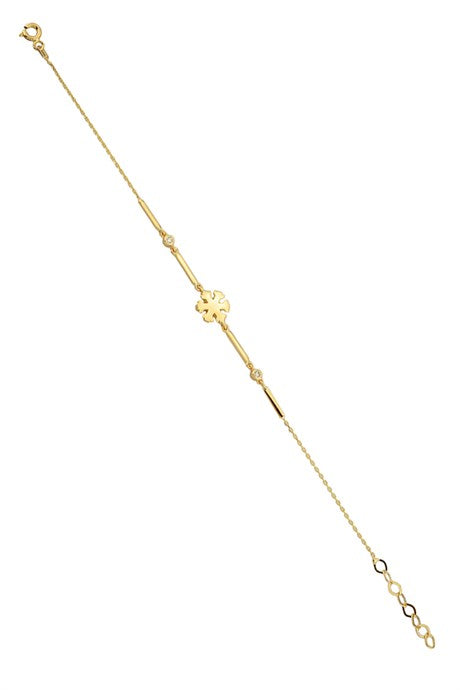Solid Gold Snowflake Bracelet | 14K (585) | 2.52 gr