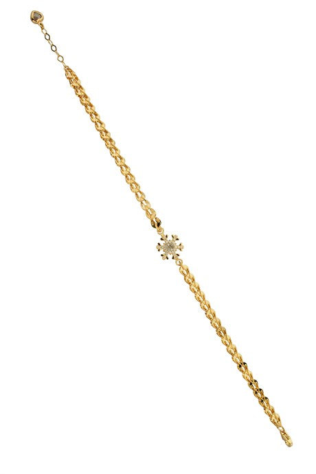 Solid Gold Snowflake Bracelet | 14K (585) | 5.00 gr