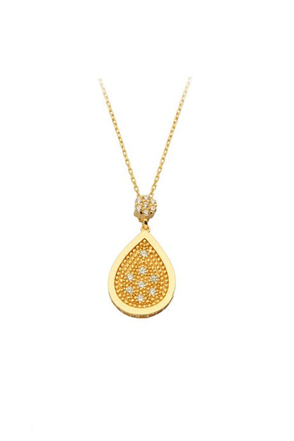 Collier goutte en or massif | 14K (585) | 2,81 grammes