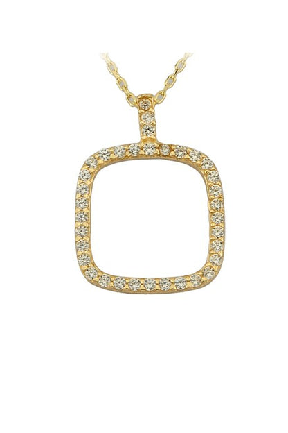 Collier carré en or massif | 14K (585) | 1,58 g