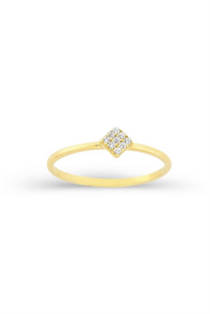 Solid Gold Square Design | 14K (585) | 1.18 gr