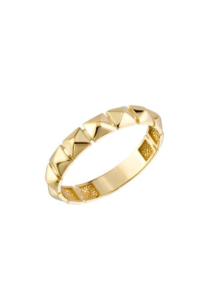 Solid Gold Square Design Ring | 14K (585) | 1.67 gr