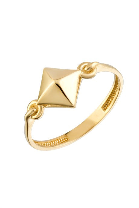 Solid Gold Diamond Pattern Ring | 14K (585) | 1.31 gr