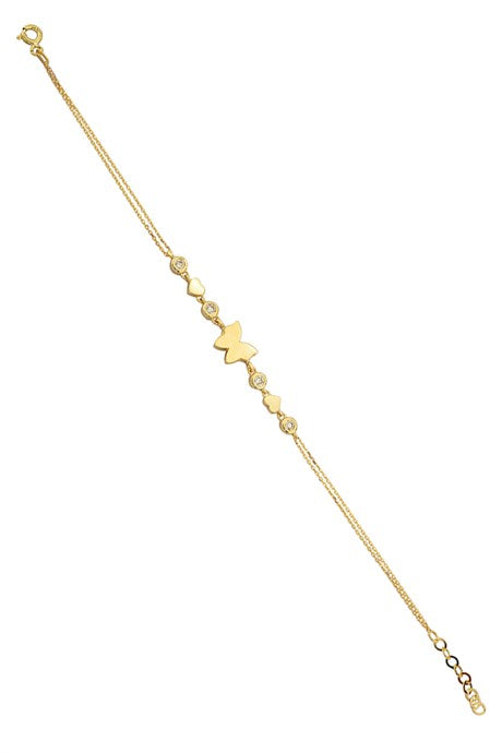 Solid Gold Butterfly Bracelet | 14K (585) | 2.96 gr