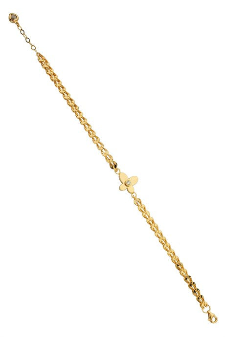 pulsera de mariposa de oro macizo | 14K (585) | 5,24 gramos