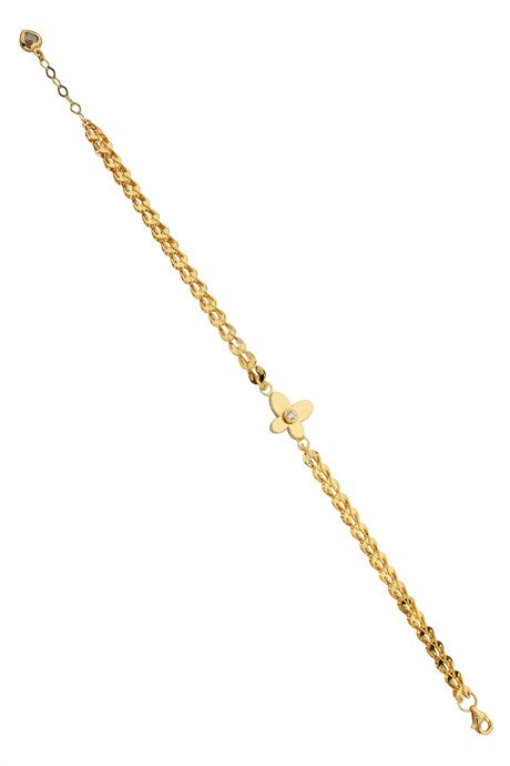 Solid Gold Butterfly Bracelet | 14K (585) | 5.24 gr