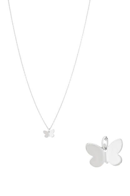 Solid Gold Butterfly Necklace