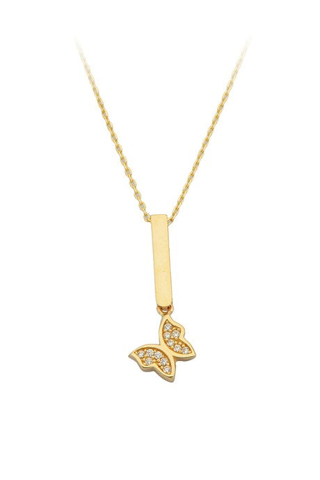 Collier papillon en or massif | 14K (585) | 1,90 gr