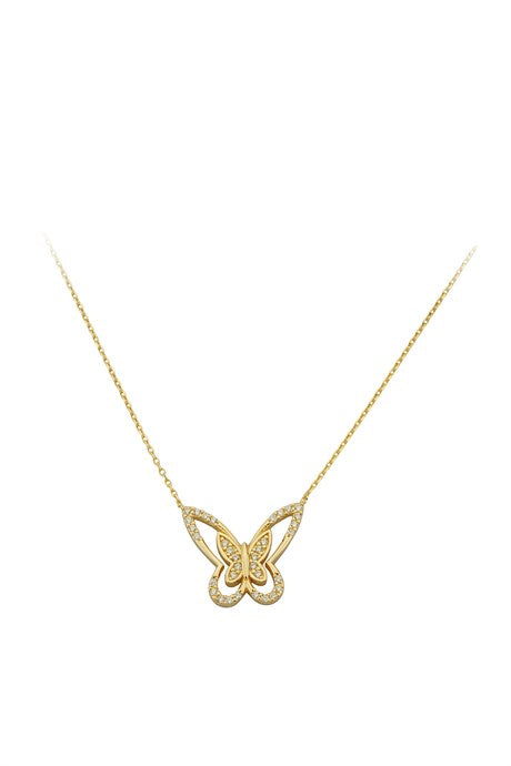 Collier papillon en or massif | 14K (585) | 2,41 grammes