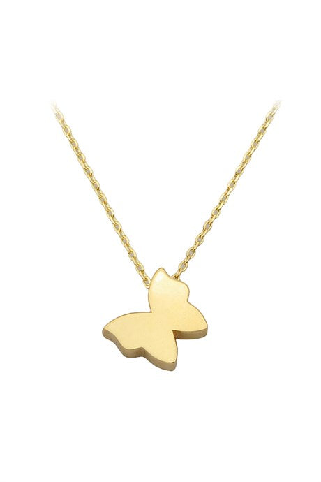 Solid Gold Butterfly Necklace | 14K (585) | 1.67 gr