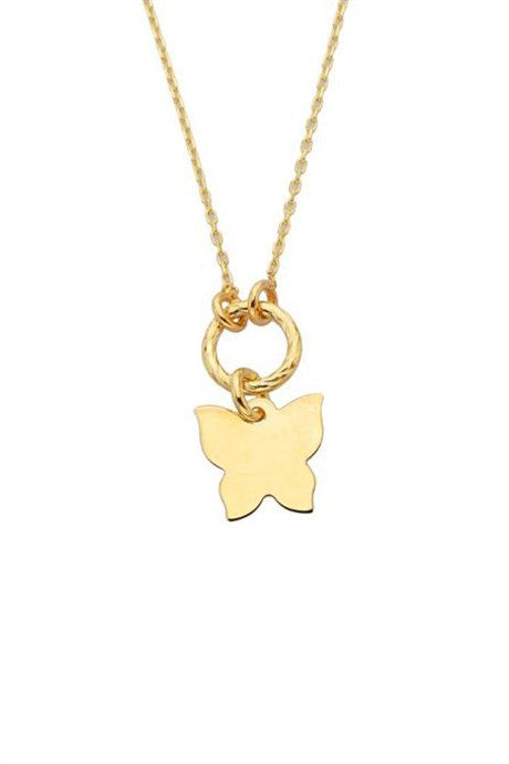 Collier papillon en or massif | 14K (585) | 1,00 gr