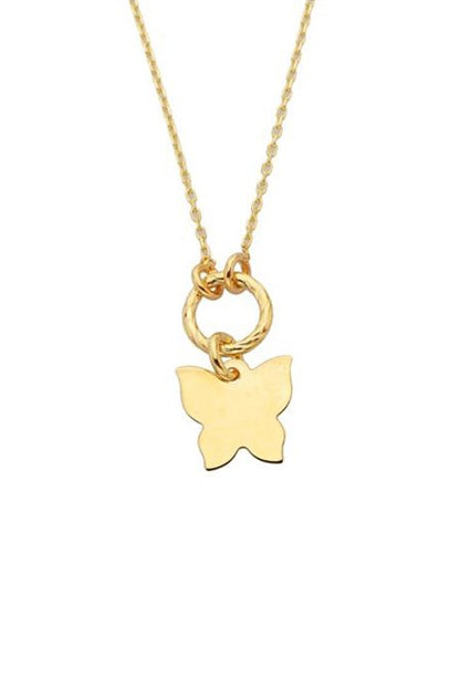 Solid Gold Butterfly Necklace | 14K (585) | 1.00 gr